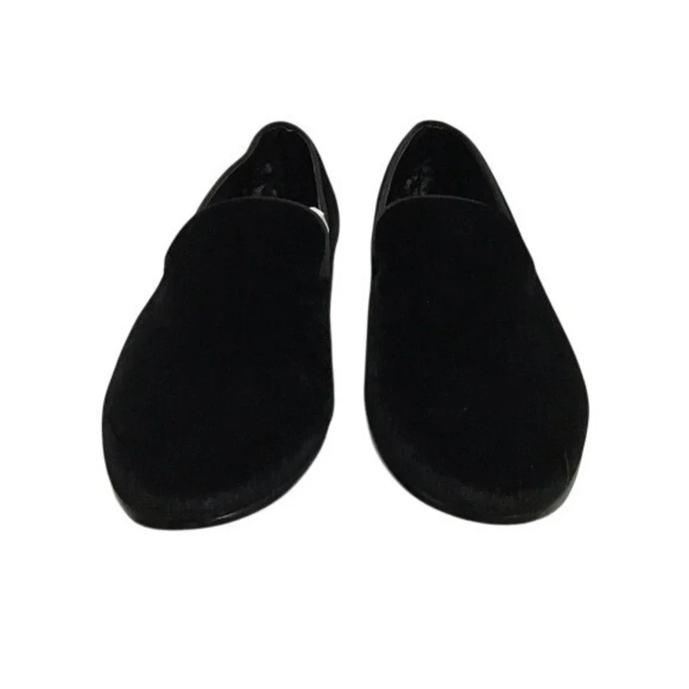 Steve Madden Black Velvet Loafer Dress Shoes‎ Men's Size 7 Formal Wedding